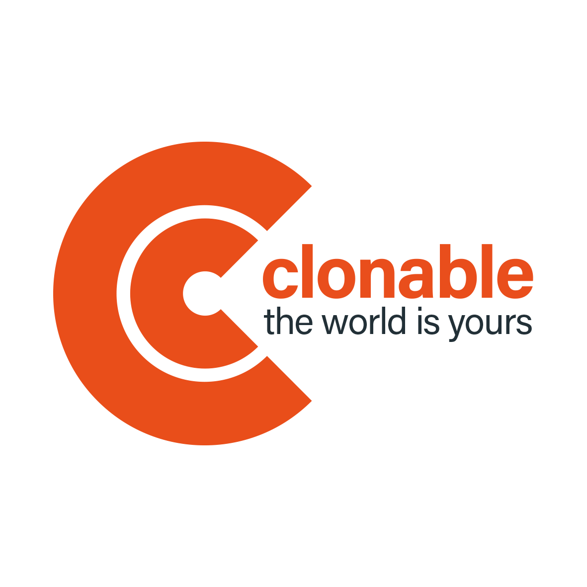 Clonable logo met slogan lichte achtergrond